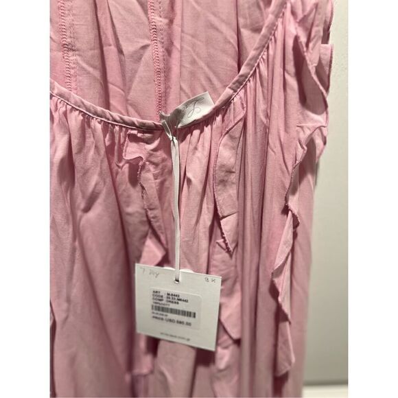 LACE the Label Pink GAIA FRILLS open back Maxi Dress Vacation size S NWT $590 - Picture 6 of 6